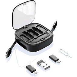 MagCable 5in1 roll square, Schwarz