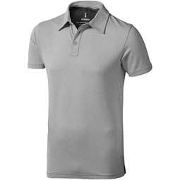 ELEVATE Herren Stretch Poloshirt Markham, grau meliert, S