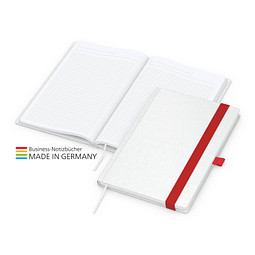 Geiger-Notes Match-Book Creme Bestseller Notizbuch Natura A5, inkl. Druck, rot