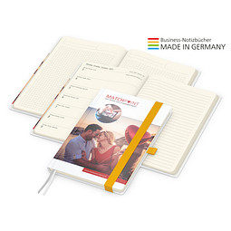 Geiger-Notes Match-Hybrid A5 Creme Bestseller, gloss, inkl. Digitaldruck, Band gelb