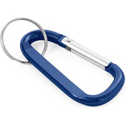 MATTHEW. Karabinerclip aus Aluminium mit Schlüsselring, Königsblau