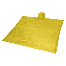 Mayan Regenponcho mit Aufbewahrungstasche aus recyceltem Kunststoff, gelb