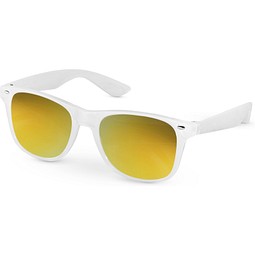 MEKONG. Sonnenbrille aus Polycarbonat mit verspiegelten Brillengläsern, Dunkelgelb