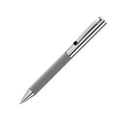 uma® Metall-Kugelschreiber Mesh, blaue Mine, silber