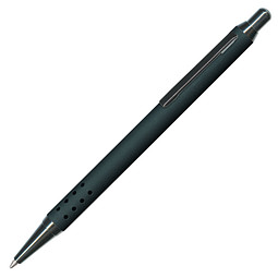 PENKO® Metall-Kugelschreiber Lipari Soft Gun, blaue Mine, schwarz