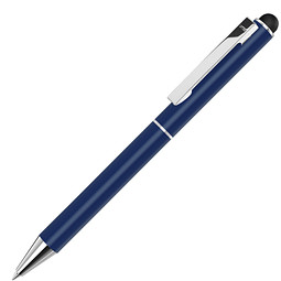 uma® Metall-Touchkugelschreiber Straight, blaue Mine, dunkelblau