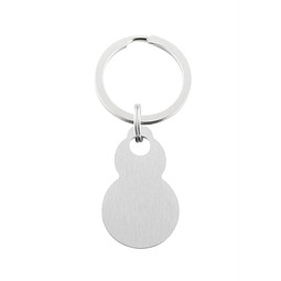 METMAXX® Einkaufswagen-Chip Schlüsselanhänger MiniStyle, silber