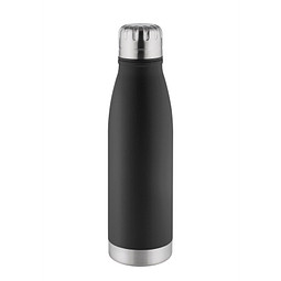 METMAXX® Edelstahl-Trinkflasche 500 ml, Antibak, schwarz