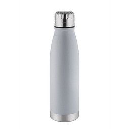 METMAXX® Edelstahl-Trinkflasche 500 ml, Antibak, grau