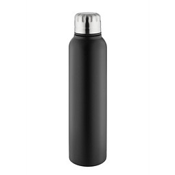 METMAXX® Edelstahl-Trinkflasche High Tech, 500 ml, schwarz / silber