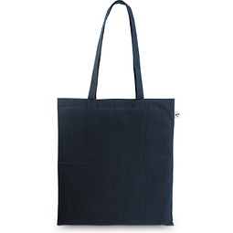 MEXICO. Tasche aus recycelter Baumwolle (70%) und Polyester (30% rPET) (150 g/m²), Dunkelblau