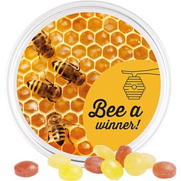Midi Dose, weiß, Mini Bonbons Fruchtmix, inkl. Druck