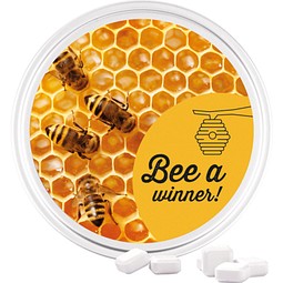 Midi Dose, weiß, Traubenzuckerquadrate, inkl. Druck