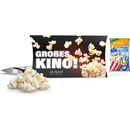 Mikrowellen-Popcorn in Werbekartonage, 90 g, salziges Popcorn, inkl. Druck