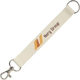 Mini Sublimation Schlüsselband mit Ring, weiss, 15mm