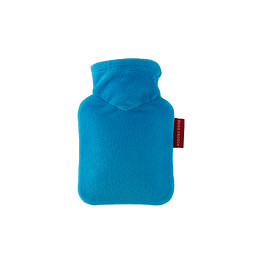 Mini-Wärmflasche Veloursbezug, wasserblau