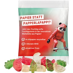 Minitüte, 10 g, recyclingfähiges Papier weiß, Trolli Weihnachtsmischung, inkl. Druck