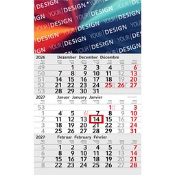 Geiger-Notes Monatskalender Budget 3 Bestseller, inkl. Druck, hellgrau