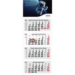 Geiger-Notes Monatskalender Forum Light 4 Bestseller, inkl. Druck, hellgrau