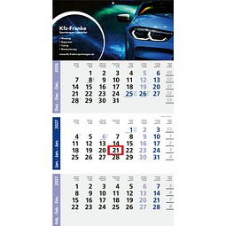 Geiger-Notes Monatskalender Logic 3 Post A Bestseller, inkl. Druck, blau
