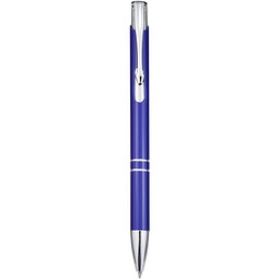 Moneta Druckkugelschreiber aus Aluminium (schwarze Mine), royalblau