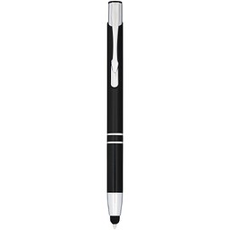Moneta Kugelschreiber mit Metall Touchpen (blaue Mine), schwarz