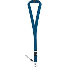 MURRAY. Lanyard aus Polyester (20 mm) mit einem Schlüsselband, Blau