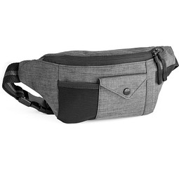 MUZEUL. Hüfttasche aus 300D Polyester, Grau