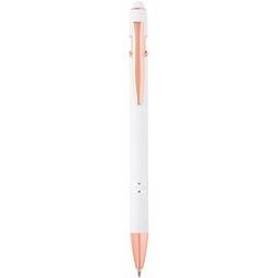 Nanna Kugelschreiber mit Roségold Finish, weiss
