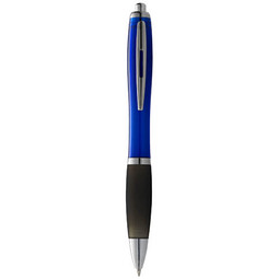 Nash Kugelschreiber farbig mit schwarzem Griff, schwarze Mine, blau