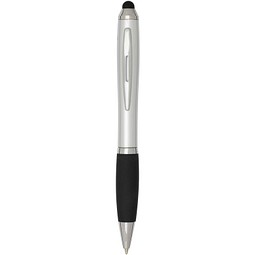 Nash RCS Stylus Kugelschreiber aus recyceltem Kunststoff mit farbigem Schaft und schwarzem Griff (schwarze Tinte), silber