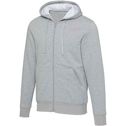 Natron 320 g/m² Sherpa-Kapuzenjacke mit Reißverschluss, heather grau, 3XL
