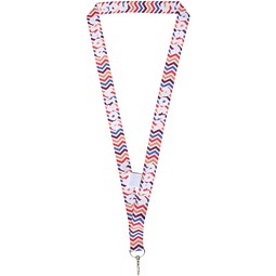 Neve Sublimation Lanyard für mit Loop, weiss, 20mm