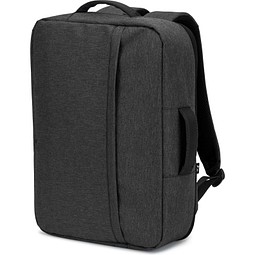 NIAMEY. Tasche aus hochdichtem, recyceltem 300D-Polyester für Laptop 15'6", Dunkelgrau