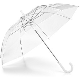 NICHOLAS. Transparenter POE-Regenschirm mit automatischer Öffnung, Weiß