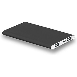 NOBEL. Powerbank 7'200 mAh aus Recyceltes Aluminium (100 % rAL), Schwarz
