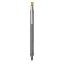 Nooshin Kugelschreiber aus recyceltem Aluminium, schwarze Mine, grau