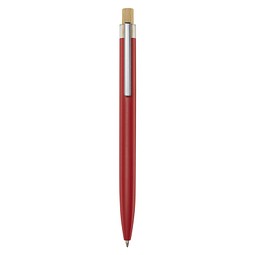 Nooshin Kugelschreiber aus recyceltem Aluminium, blaue Mine, rot