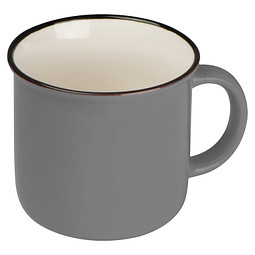 Nostalgietasse aus Keramik, 350ml, grau