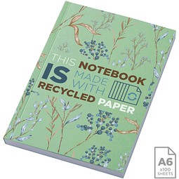 Novella Austen A6 Softcover Notizbuch aus Recyclingmaterial – 100 Blatt, grün