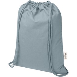 Oregon Blend 140 g/m² GRS-recycelter Turnbeutel 5 L, grau