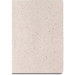 ORGANIC SEMI-RIGID. Notizbuch A5 mit semi-flexiblem Cover aus Elefantendung (80%), Naturhell