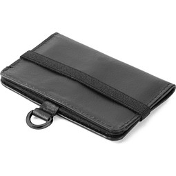 ORVYN. Geldbörse aus Leder mit RFID für 10 Kreditkarten, Schwarz