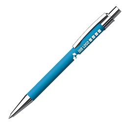 PENKO® Voll-Metall-Kugelschreiber LIPSI Soft, Hellblau
