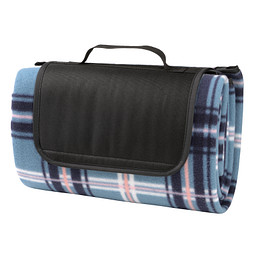 Picknickdecke OUTDOOR BREAK,blau, schwarz, weiß