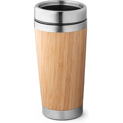 PIETRO. Reisebecher aus Bambus und Edelstahl 500 ml, Natur