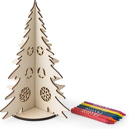 PINERY. Zerlegbarer Weihnachtsbaum aus Holz zum Bemalen, Naturhell