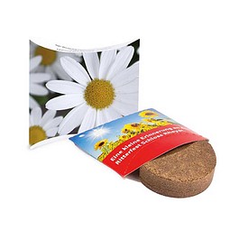 Plant-Tab mit Samen, Margerite, 1-seit. Druck