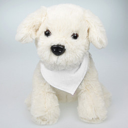 Plüschtier Hund Smarty mit Halstuch, weiß