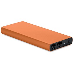 Powerbank aus recyceltem Aluminium 10.000 mAh, orange